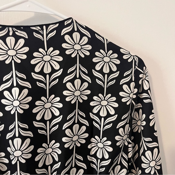 NWT Sandro Paris Illiana Floral Mini Dress Button Front Silk Size FR 40 US 8 - Picture 14 of 16